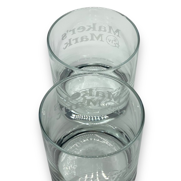 Los Angeles Lakers Maker's Mark Bourbon Whiskey Lowball Rocks Glass Set of 2 NBA - Picture 5 of 10